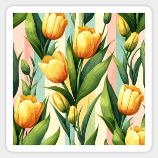 Yellow Tulip Flowers Sticker